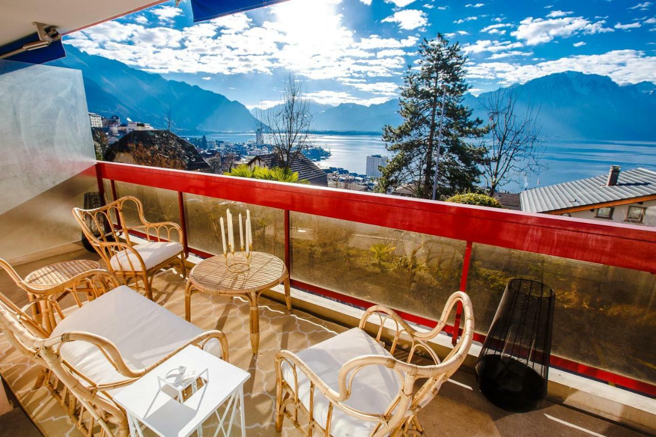 Terrace With Lake & Mountain View Montreux Eksteriør billede